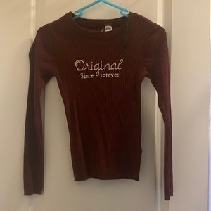 h&m extra small maroon sweater
